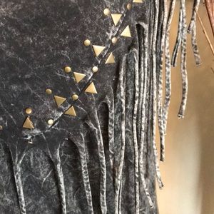 SOLD American Age Boho Burnout Top Fringe